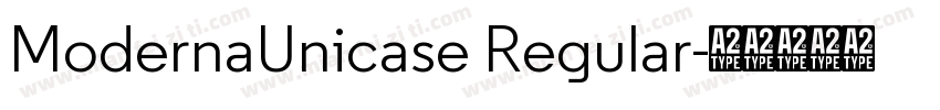 ModernaUnicase Regular字体转换